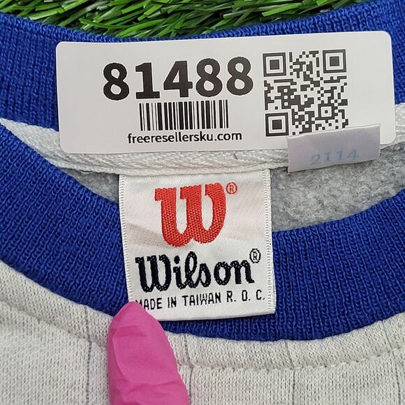 Vintage 90s Wilson Tennis Sweatshirt Womens Medium 20x22 - Picture 8 of 16